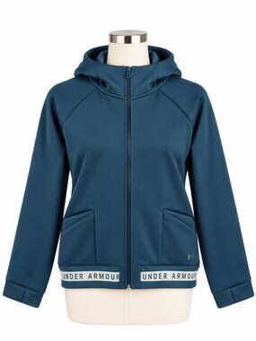 UNDER ARMOUR Unisex Black Zip Hoodie Medium Pockets